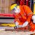 Imagen de trabajador con radial